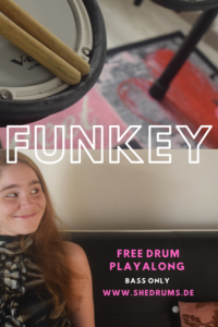 Funkey Bass only drum playalong + free tabs PDF