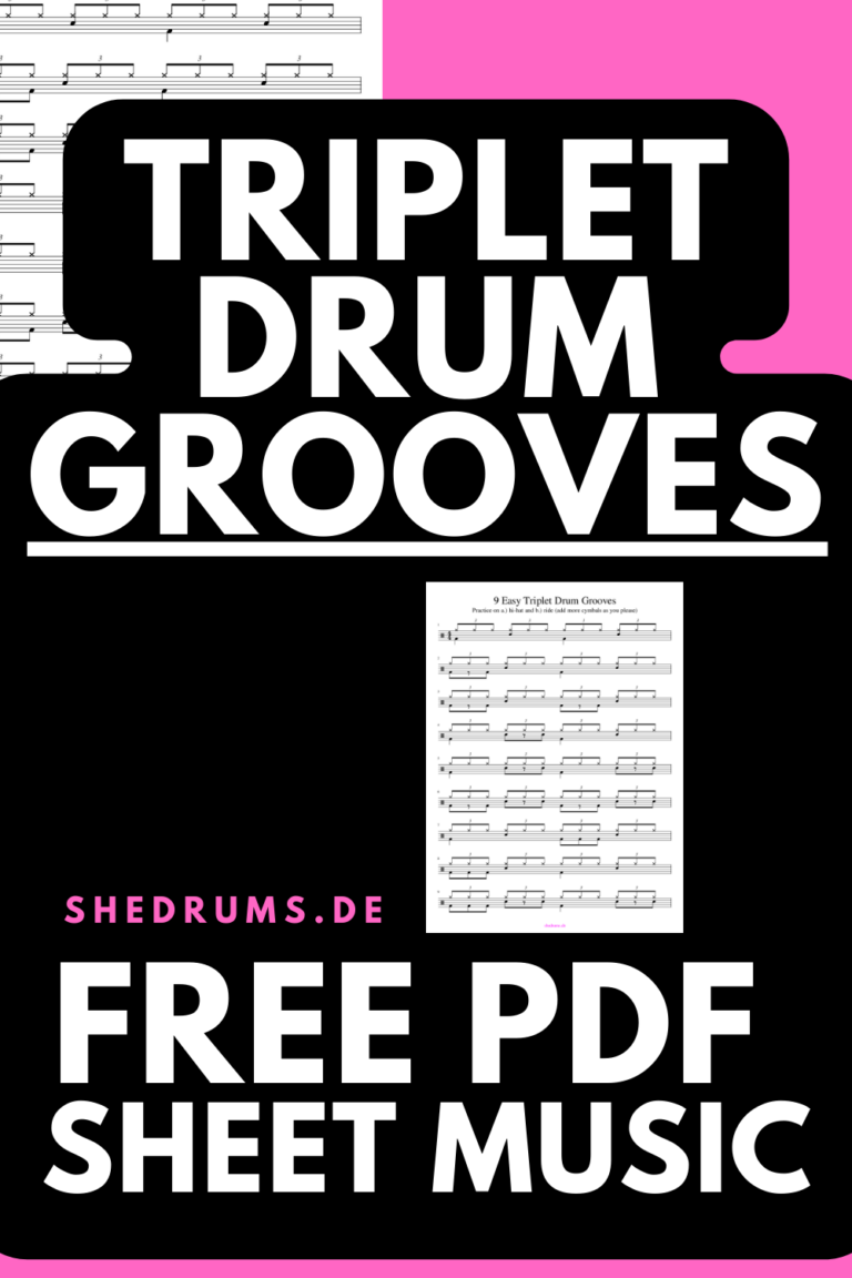 Triplet Drum Grooves Free PDF Sheet Music - sHe druMs: Rock The Kit!
