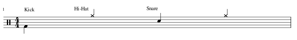 Linear drum groove easy