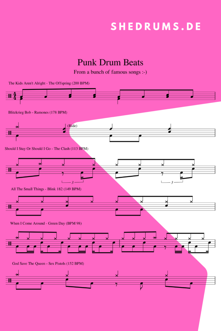 6 Punk Drum Beats Of Famous Songs Worth Your Practice Time sHe druMs