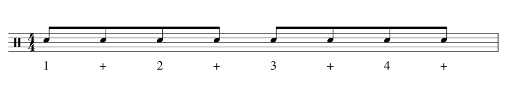 Counting 8th notes snare drum