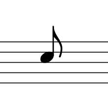 Eighth note music symbol